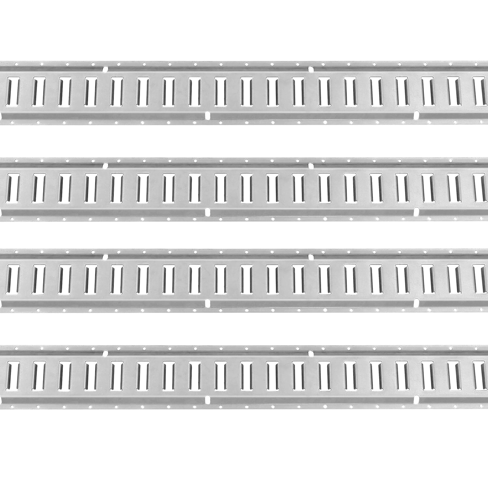 E Track Tie-Down Rail Kit, 34PCS 5FT E-Tracks Set Includes 8 Steel Rails & 2 Single Slot & 8 O Rings & 8 Tie-Offs w/D-Ring & 8 End Caps, Securing Accessories for Cargo, Motorcycles, and Bikes