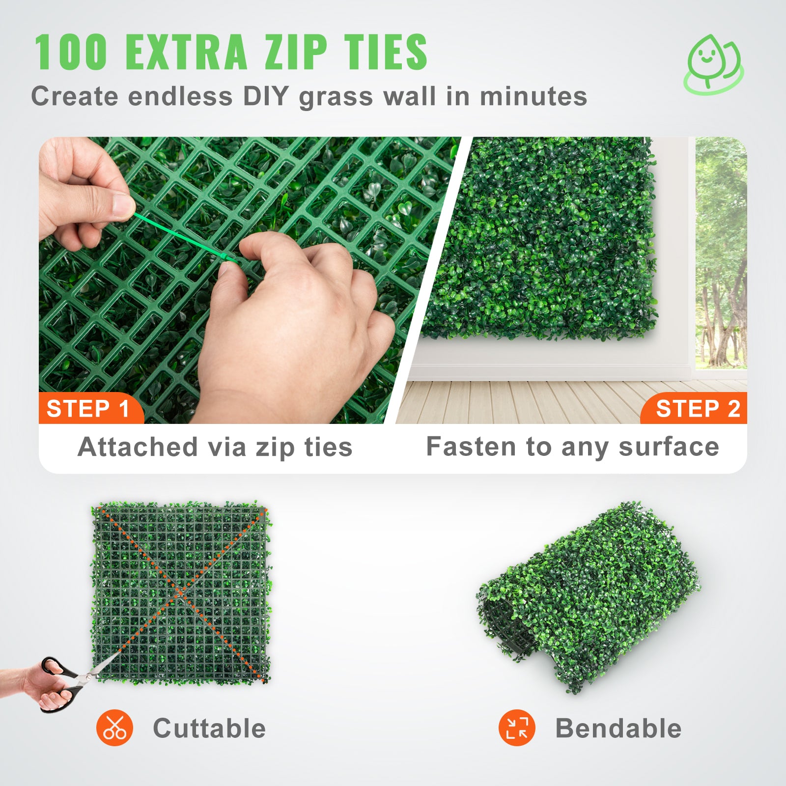 12PCS 20x20inch Artificial Boxwood Panels,Boxwood Hedge Wall Panels,Artificial Grass Backdrop Wall 1.6",Privacy Hedge Screen UV Protected for Outdoor Indoor Garden Fence Backyard