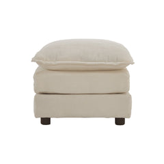 Chenille Fabric Ottomans Footrest to Combine with 2 Seater Sofa, 3 Seater Sofa and 4 Seater Sofa, Beige