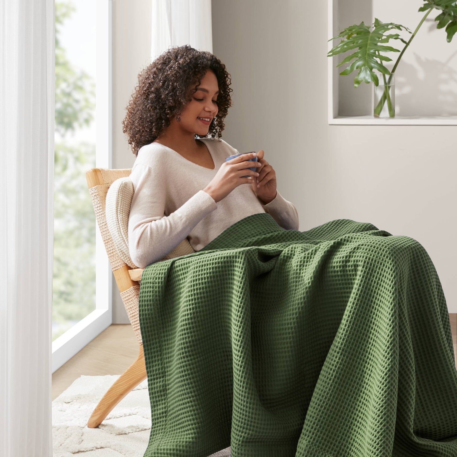 1PC Full/Queen Cotton Blanket