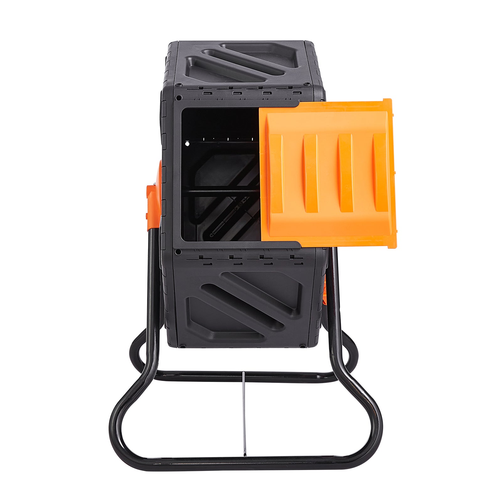 Compost Bin, 18.5-Gal Composting Tumbler, Compact Single Rotating Chamber with Sliding Door and Steel Frame, BPA Free  Small Composter Bin Tumbler for Garden, Kitchen, Yard, Outdoor
