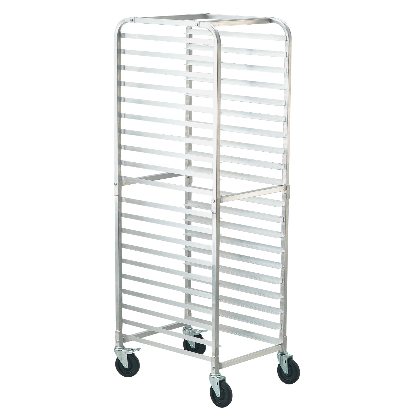 Bun Pan Rack, 20-Tier Commercial Bakery Racks with Brake Wheels, Aluminum Racking Trolley Storage for Half & Full Sheet, Speed Rack For Kitchen Home, Bread Baking Equipment, 26"L x 20.4"W x 70"H