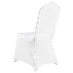 Stretch Spandex Folding Chair Covers, Universal Fitted Chair Cover, Removable Washable Protective Slipcovers, for Wedding, Holiday, Banquet, Party, Celebration, Dining (30PCS White)