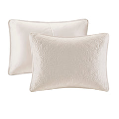 Reversible Bedspread Set Cream Queen