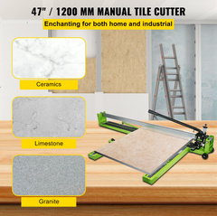 Tile Cutter 47 Inch, Manual Tile Cutter All-Steel Frame,Tile Cutting Machine w/Laser Guide and Bonus Spare Cutter,Tile Cutter Hand Tool for Precision Cutting Porcelain Ceramic Floor Tiles