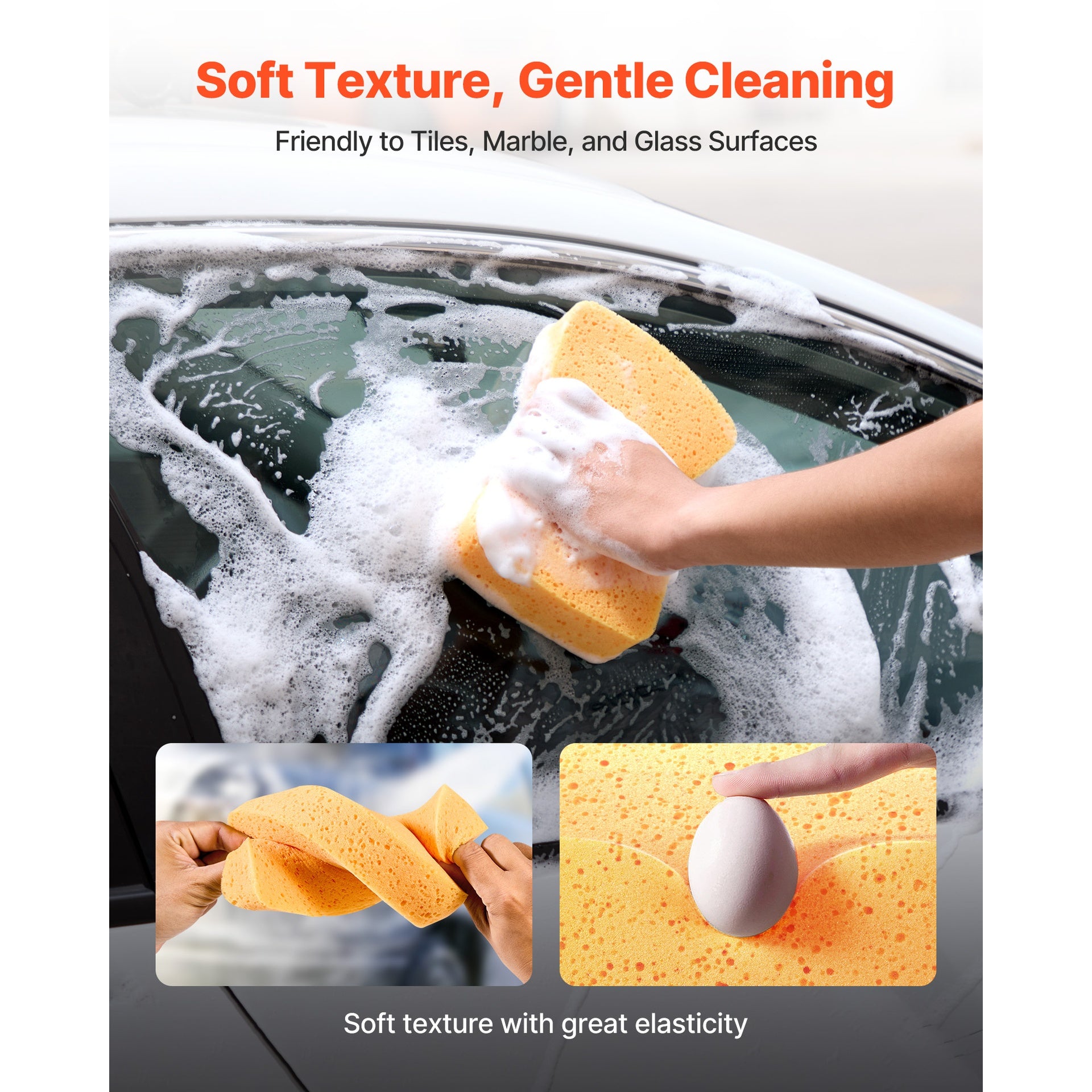 6 Pcs Cleaning Sponges Large Sponge with Thick Foam for Home Kitchen Bathroom