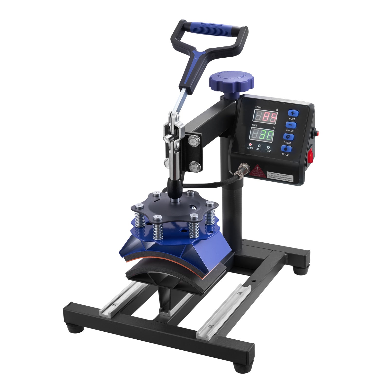8 in 1 Heat Press Machine 15x15 in 30oz Tumbler Press T-Shirts Black+Blue