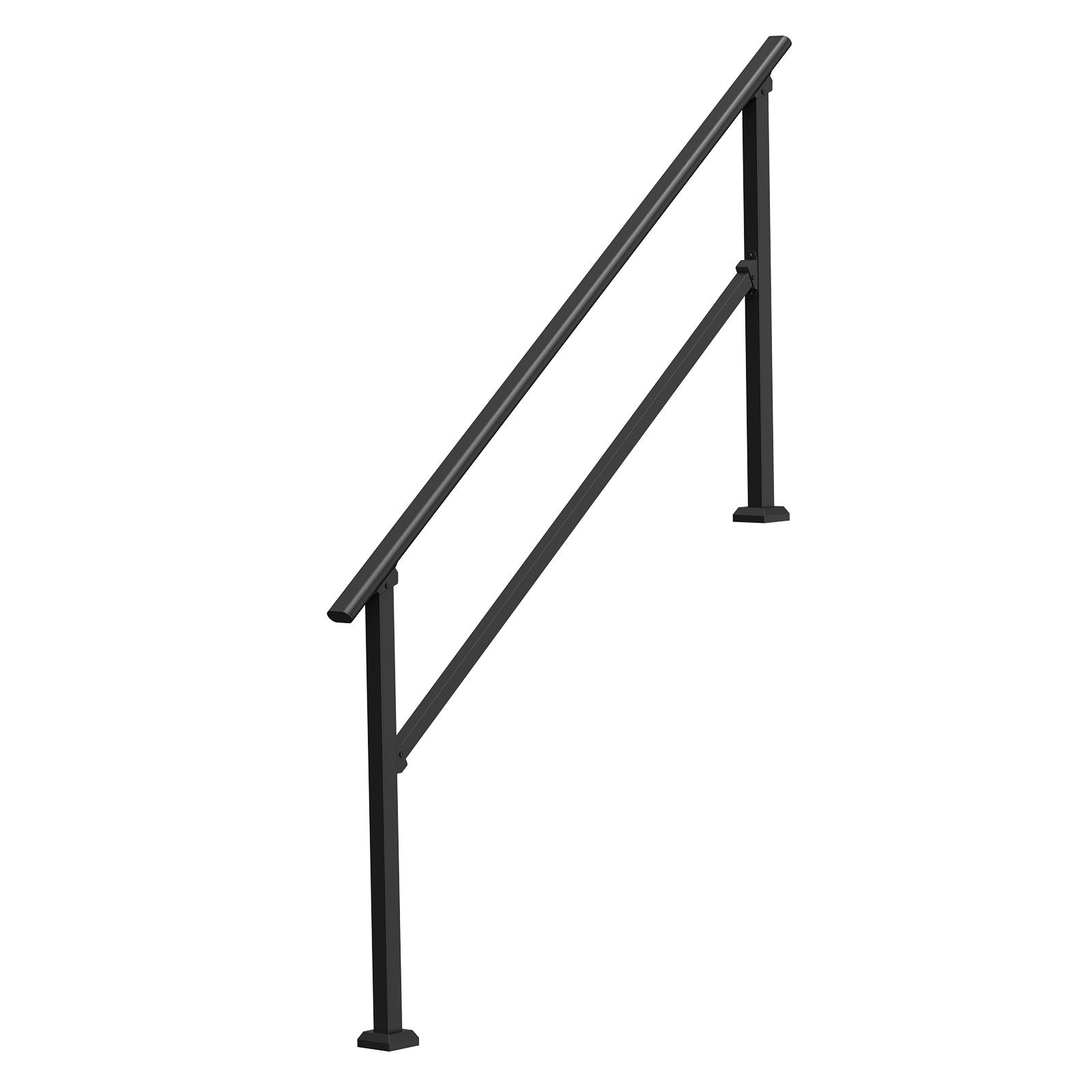 5-6 Handrails for Outdoor for Seniors Porch Deck Black Square Tube Steel