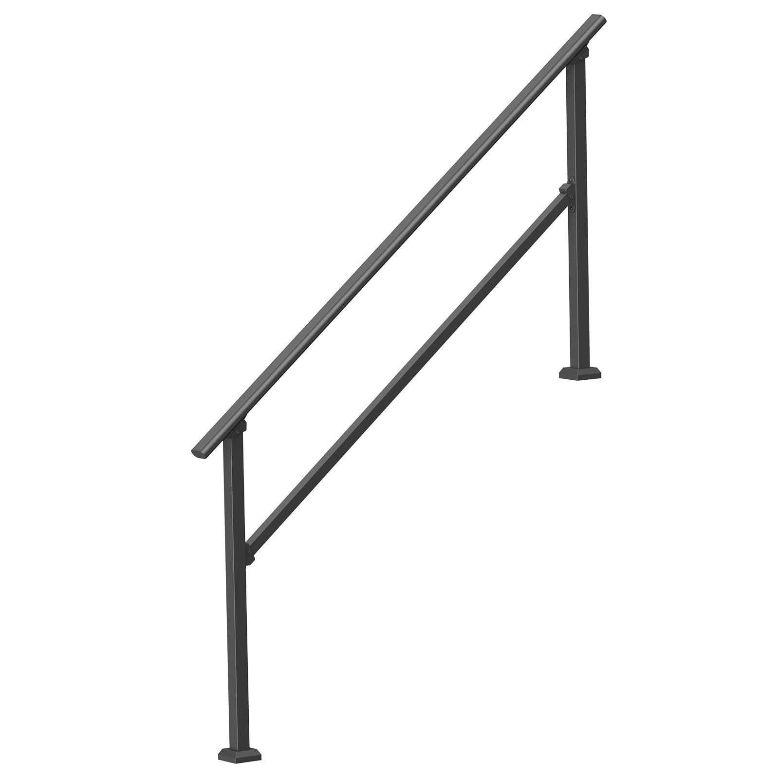 5-6 Handrails for Outdoor for Seniors Porch Deck Black Square Tube Steel
