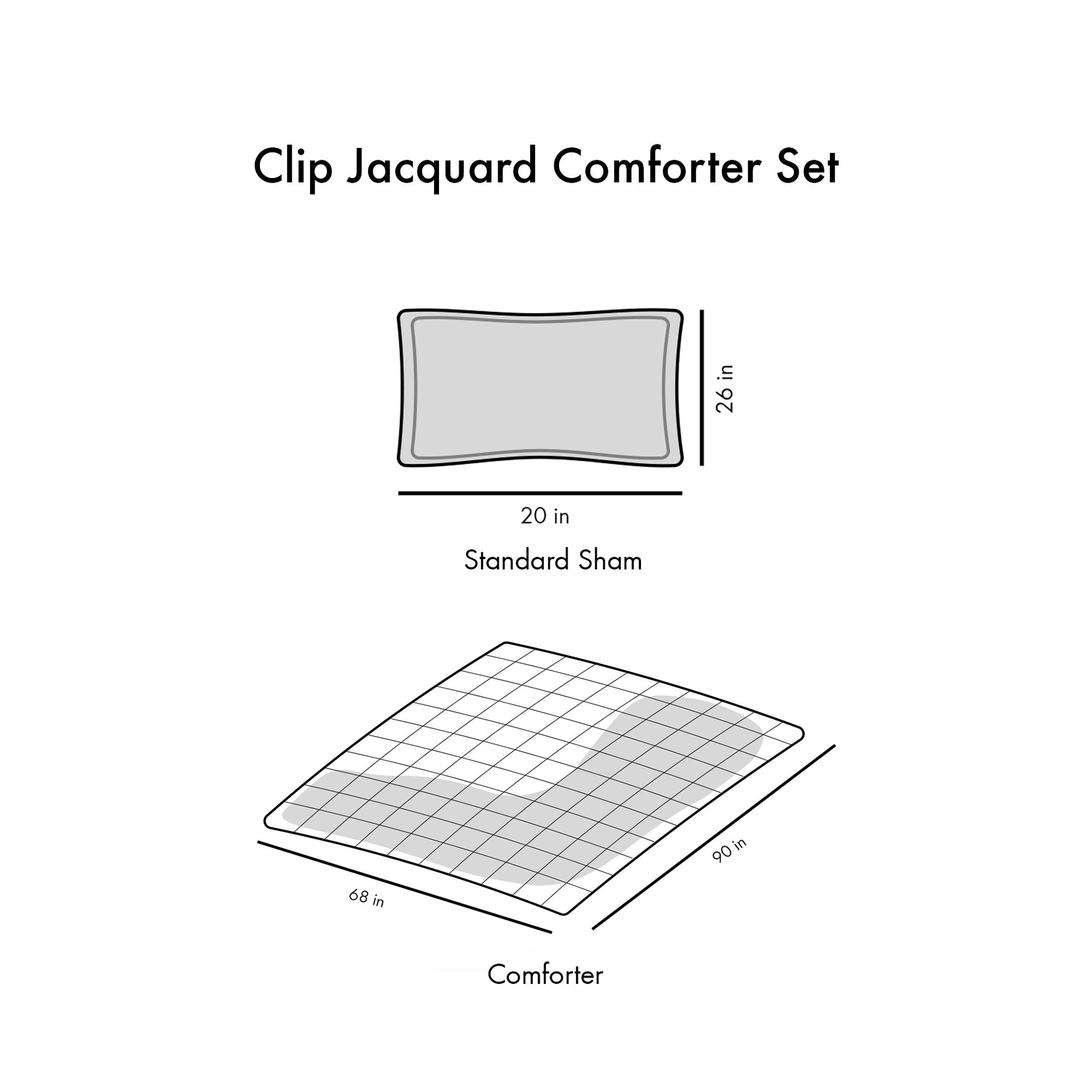Twin/Twin XL Clip Jacquard Comforter Set