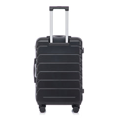 HIFINE TOURIST 20"/24"/28" 3 pcs/set in ABS Spinner Wheel Luggage, Matching Color , With Combination Lock (Black)