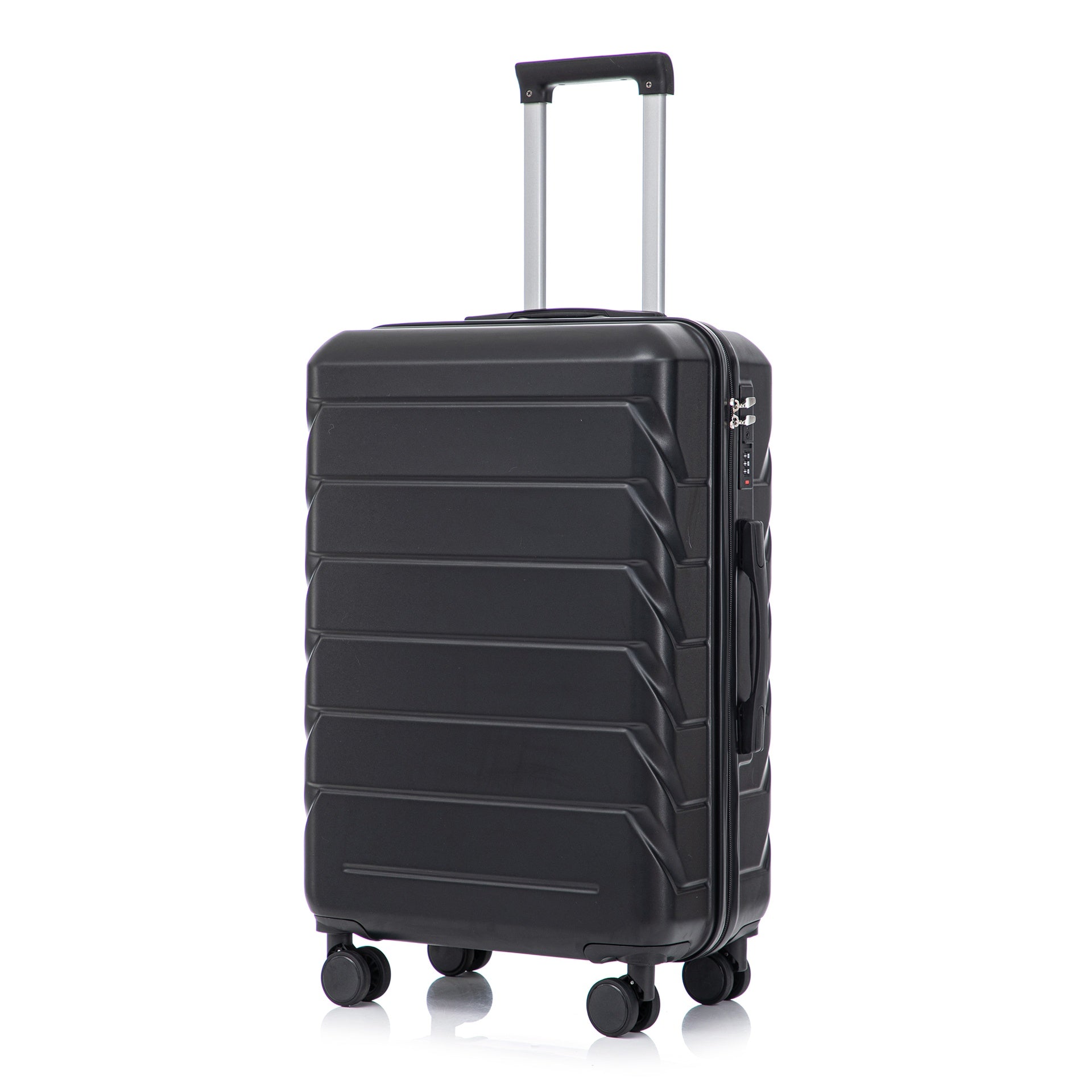 HIFINE TOURIST 20"/24"/28" 3 pcs/set in ABS Spinner Wheel Luggage, Matching Color , With Combination Lock (Black)