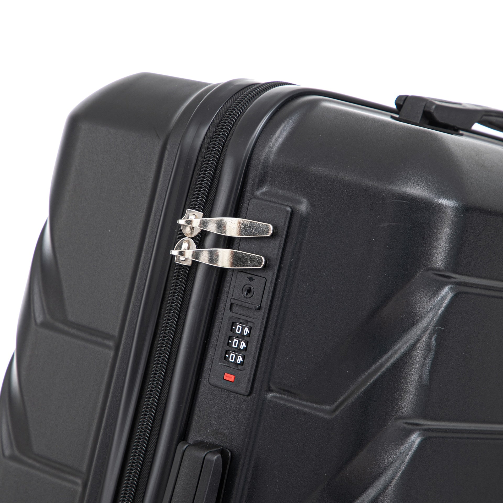 HIFINE TOURIST 20"/24"/28" 3 pcs/set in ABS Spinner Wheel Luggage, Matching Color , With Combination Lock (Black)