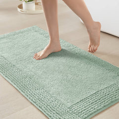 1 PCS 20x30" 100% Cotton Tufted 3000 GSM Reversible Bath Rug Green