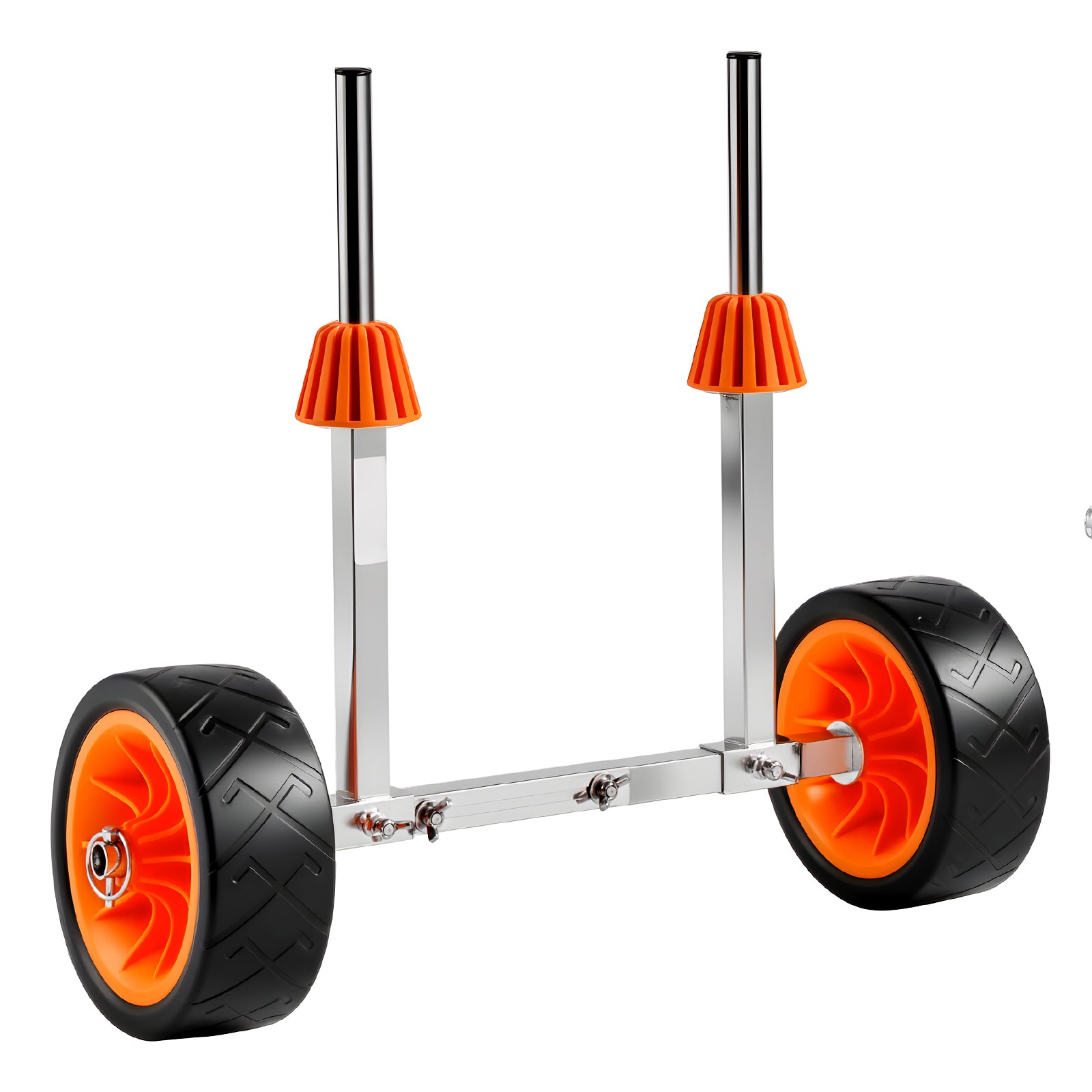 Kayak Cart, 250 lbs Load Capacity, Canoe Cart Dolly with 7.5-inch Solid Rubber Tires & Kickstand, Assembles & Disassembles Within Seconds, Paddle Board Trolley for Kayaks, Canoes, Paddleboards