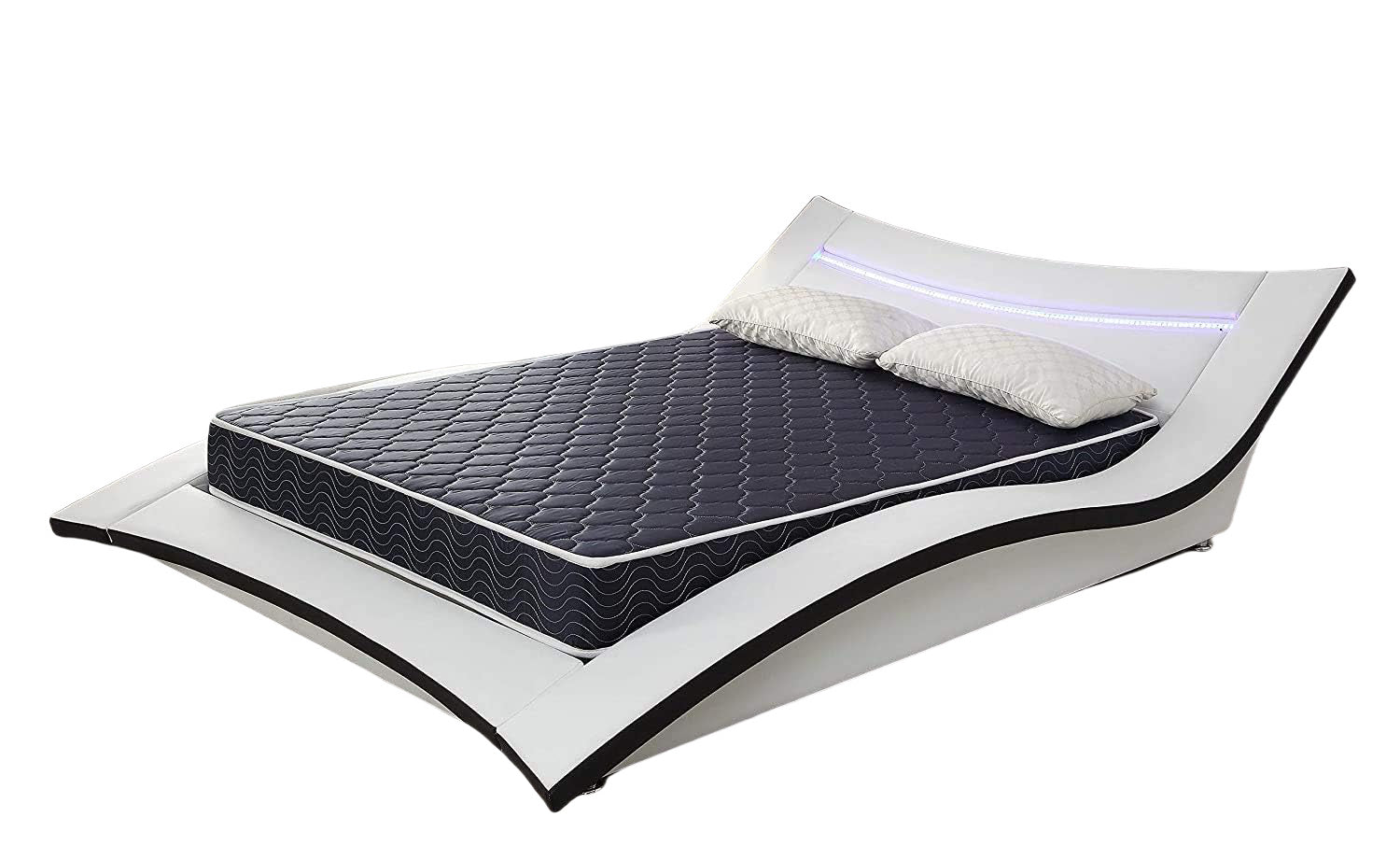 6-inch waterproof high-density foam mattress with navy blue diamond-quilted breathable fabric. Quilting ensures both style and airflow for cool sleep.Twin size.
