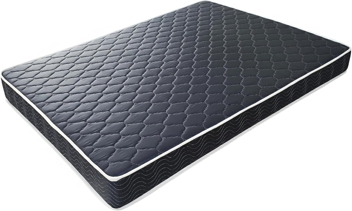6-inch waterproof high-density foam mattress with navy blue diamond-quilted breathable fabric. Quilting ensures both style and airflow for cool sleep.Twin size.