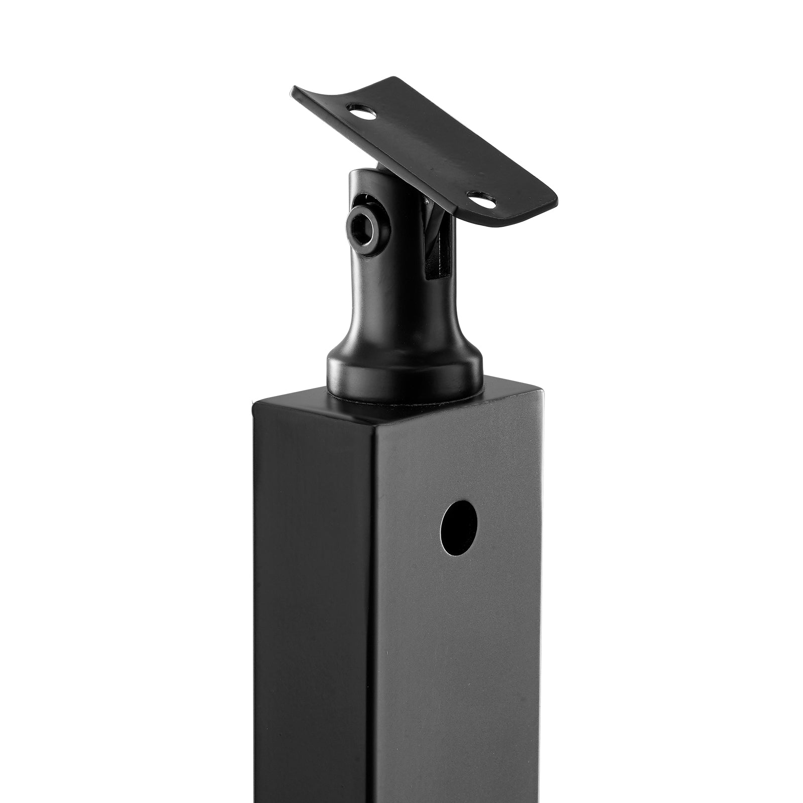 Cable Railing Post, 42x1x2 Inch Level Deck Stair Posts, 1-Pack Stainless Steel Cable Handrail Post, Pre-Drilled Pickets with Mounting Bracket Stair Railing Kit, Black, 1JZLGZXHS1063GGTD001V0