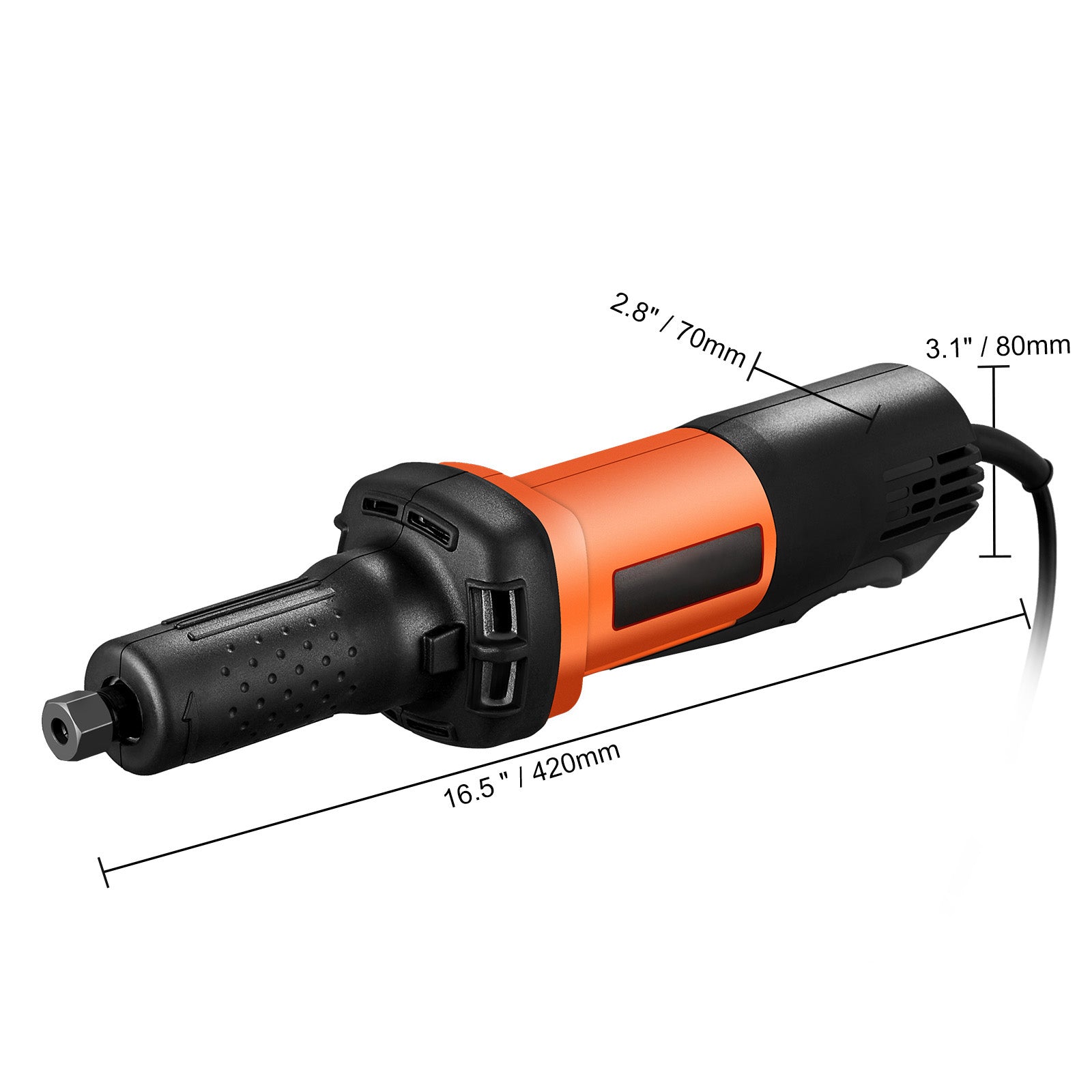 Die Grinder, 1/4" Collet Variable Speed (10000-28000RPM), Heavy Duty Electric, Ergonomic Grip for Rust Removal, Grinding, Cutting, Polishing, Welding Repair, Deburring, with 1/4" & 1/8" Collets