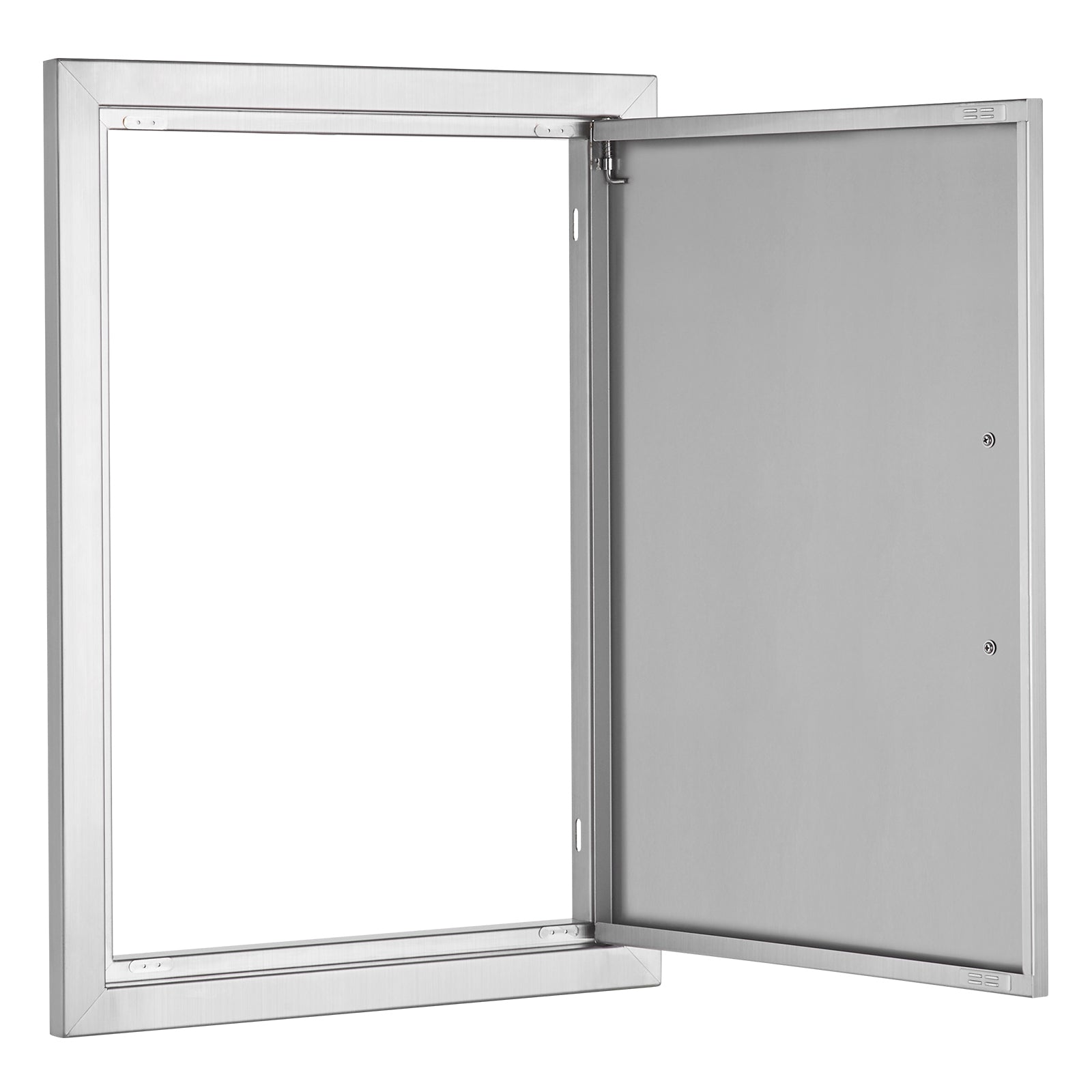BBQ Access Door, 17W x 24H Inch Single Outdoor Kitchen Door, Stainless Steel Flush Mount Door, Wall Vertical Door with Handle, for BBQ Island, Grilling Station, Outside Cabinet