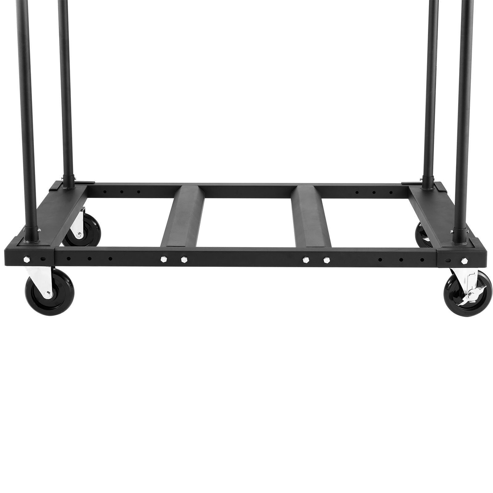 Drywall Cart Dolly, 1800 lbs Load Capacity, Steel Panel Truck Cart with 5 inch Swivel Casters, Lumber Drywall Dolly with Tie-Down Strap & 2 Side Handrails for Factory, Warehouse, Garage, Black