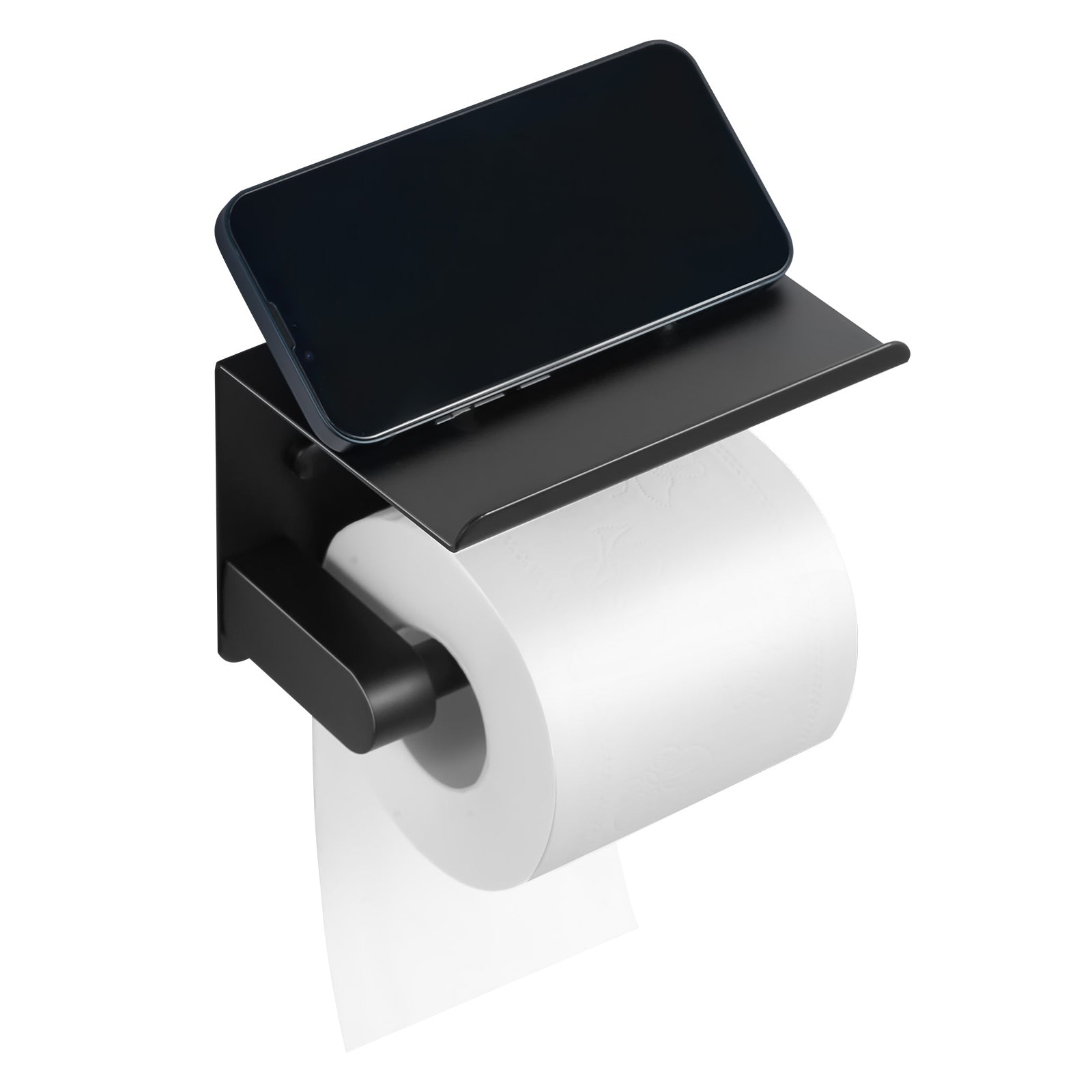 Toilet Paper Holder with Shelf Mega Rolls Wall Mounted Toilet Roll Holder