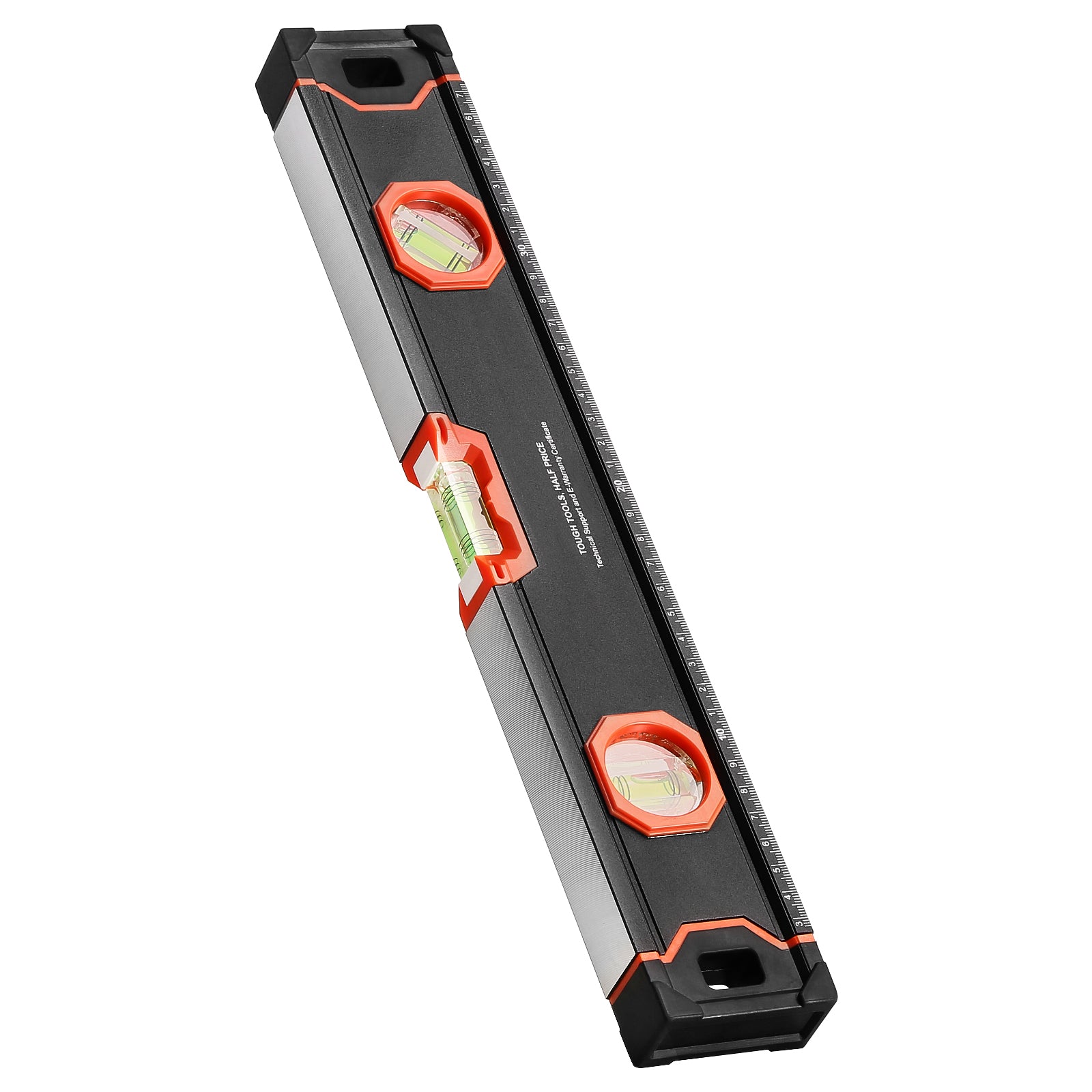 4-Piece Torpedo Level, 48/24/16/10 Inch All Magnetic Levels Set, Fluorescent Light Up Bubble Vials Ruler for 45/90/180 Degree, Aluminum Alloy Magnetic Box Leveler Tool, SAE and Metric Scale