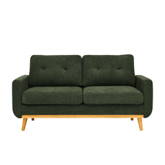 67.7" Wide Mid-Century Modern Upholstered Tufted Loveseat Sofa With Wooden Legs