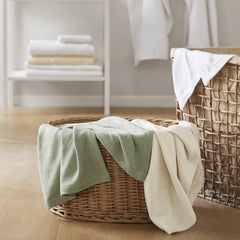 1-Piece Full/Queen Rayon from Bamboo Cotton Blanket, Sage Green