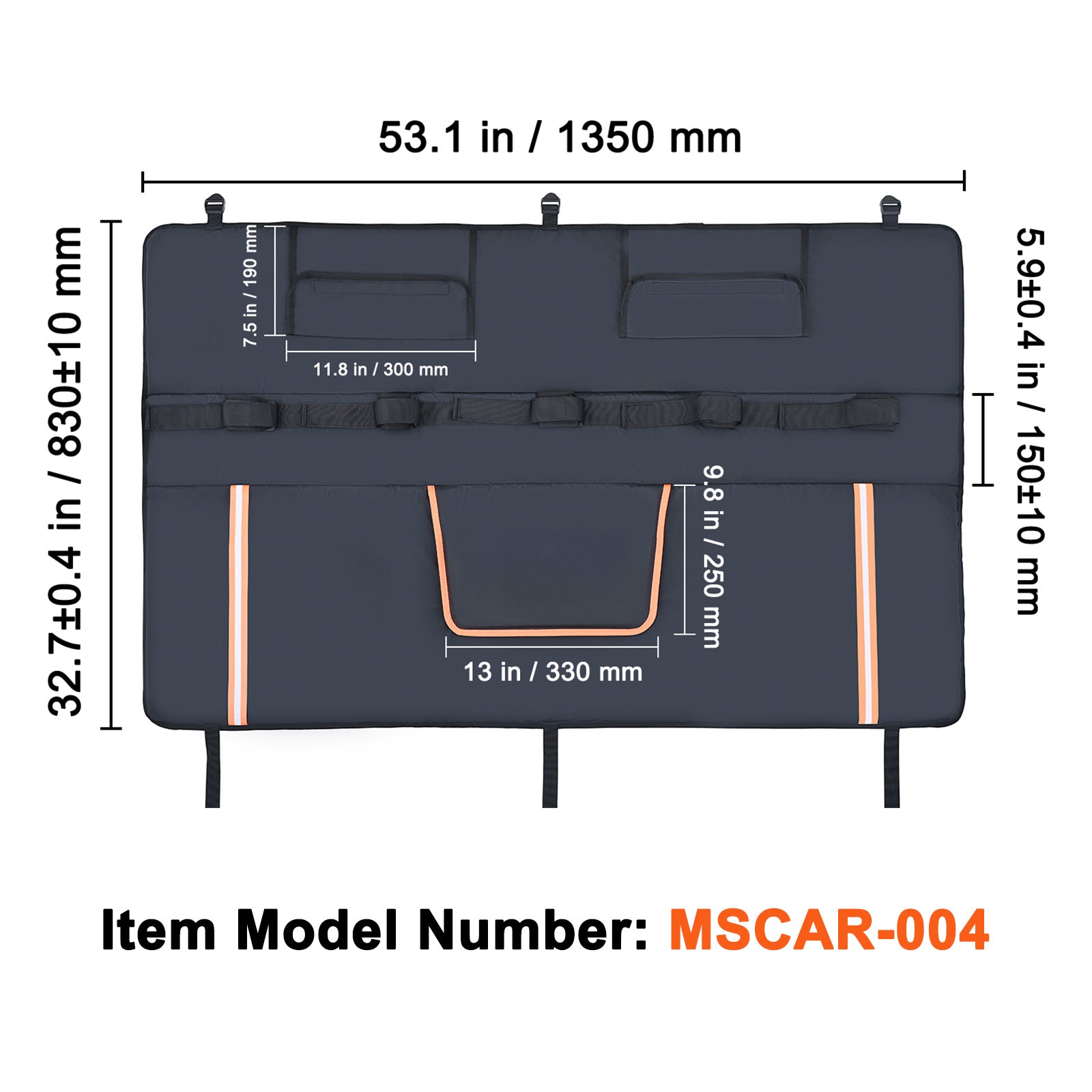 53-inch Tailgate Pad 5-Bike Pickup Truck Bed Tailgate Pad Protector Cover