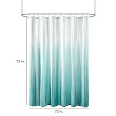 Ombre Printed Seersucker Shower Curtain Aqua 72x72"