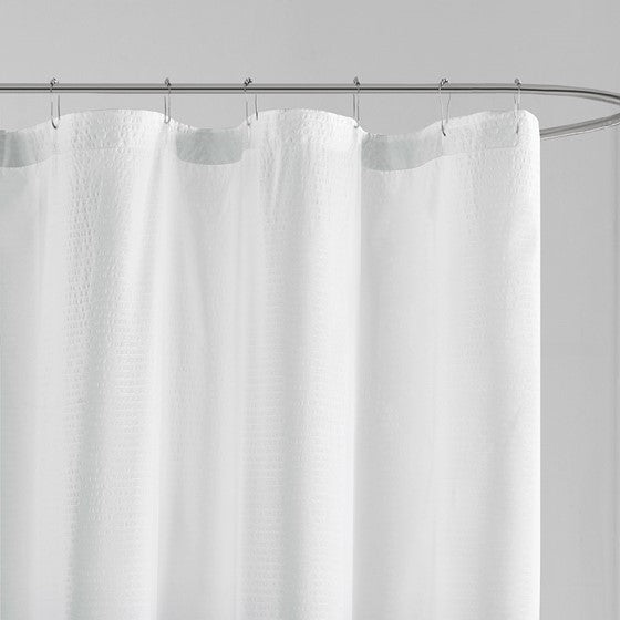 Ombre Printed Seersucker Shower Curtain Aqua 72x72"