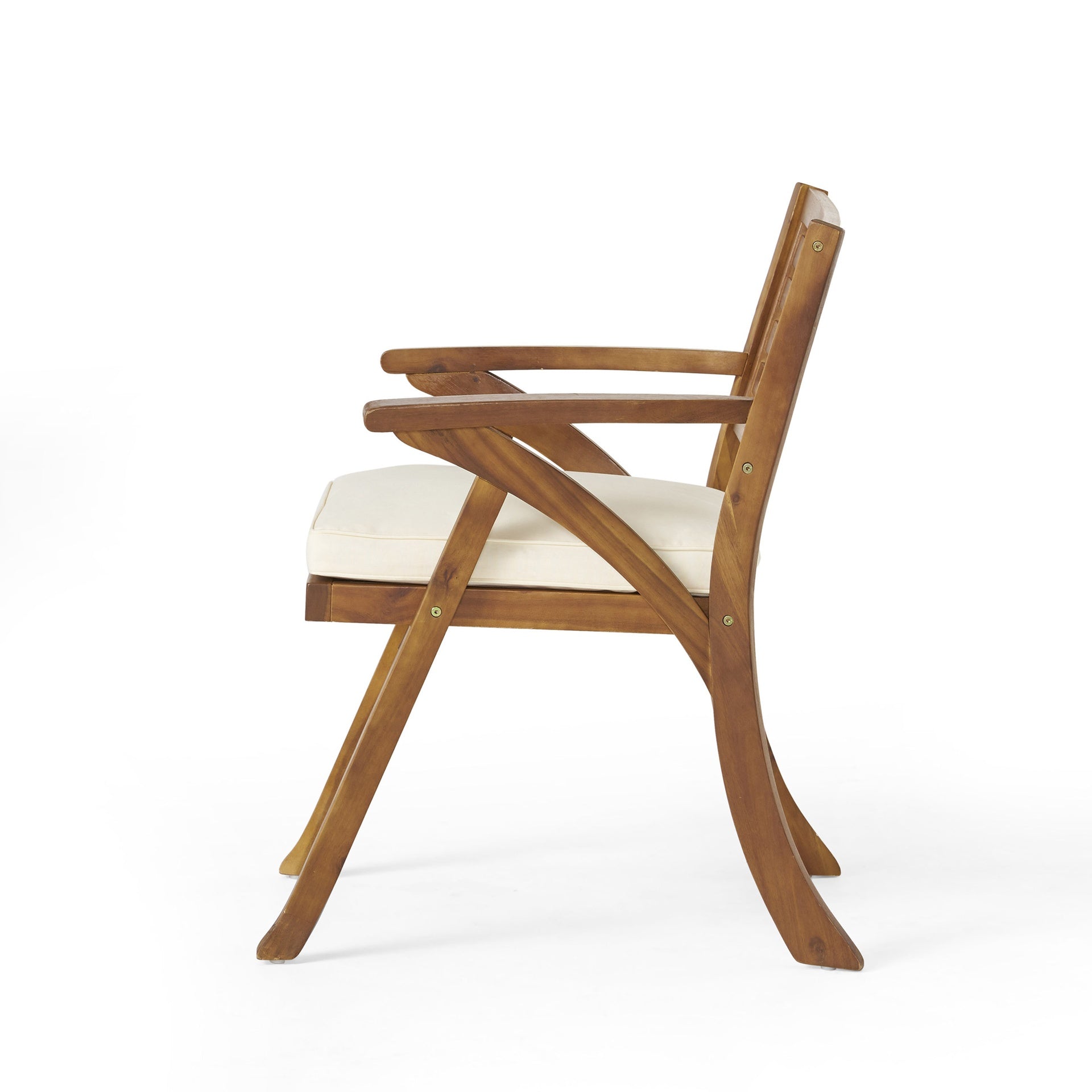 Outdoor Hermosa KD Wood Dining Chair With Cushons (Set of 2)