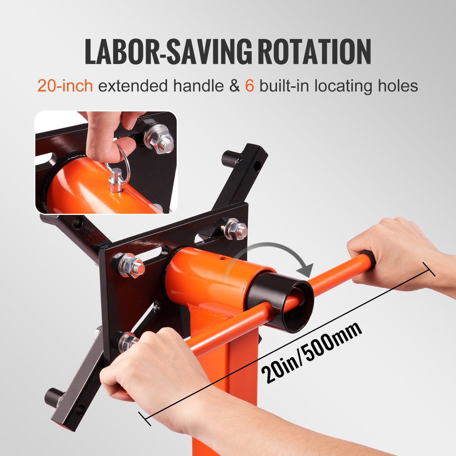 Engine Stand, 1500 lbs (3/4 Ton) Rotating Engine Motor Stand with 360 Degree Adjustable Head, Cast Iron Folding Motor Hoist Dolly, 5-Caster, 4 Adjustable Arms, for Vehicle Maintenance