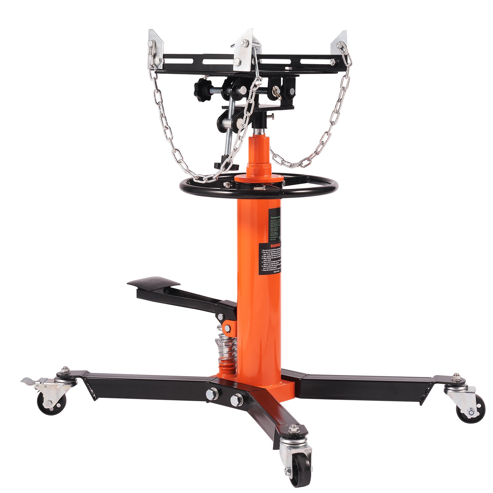 Hydraulic Transmission Jack 1322 lbs 360° Swivel Wheels For Car Lift