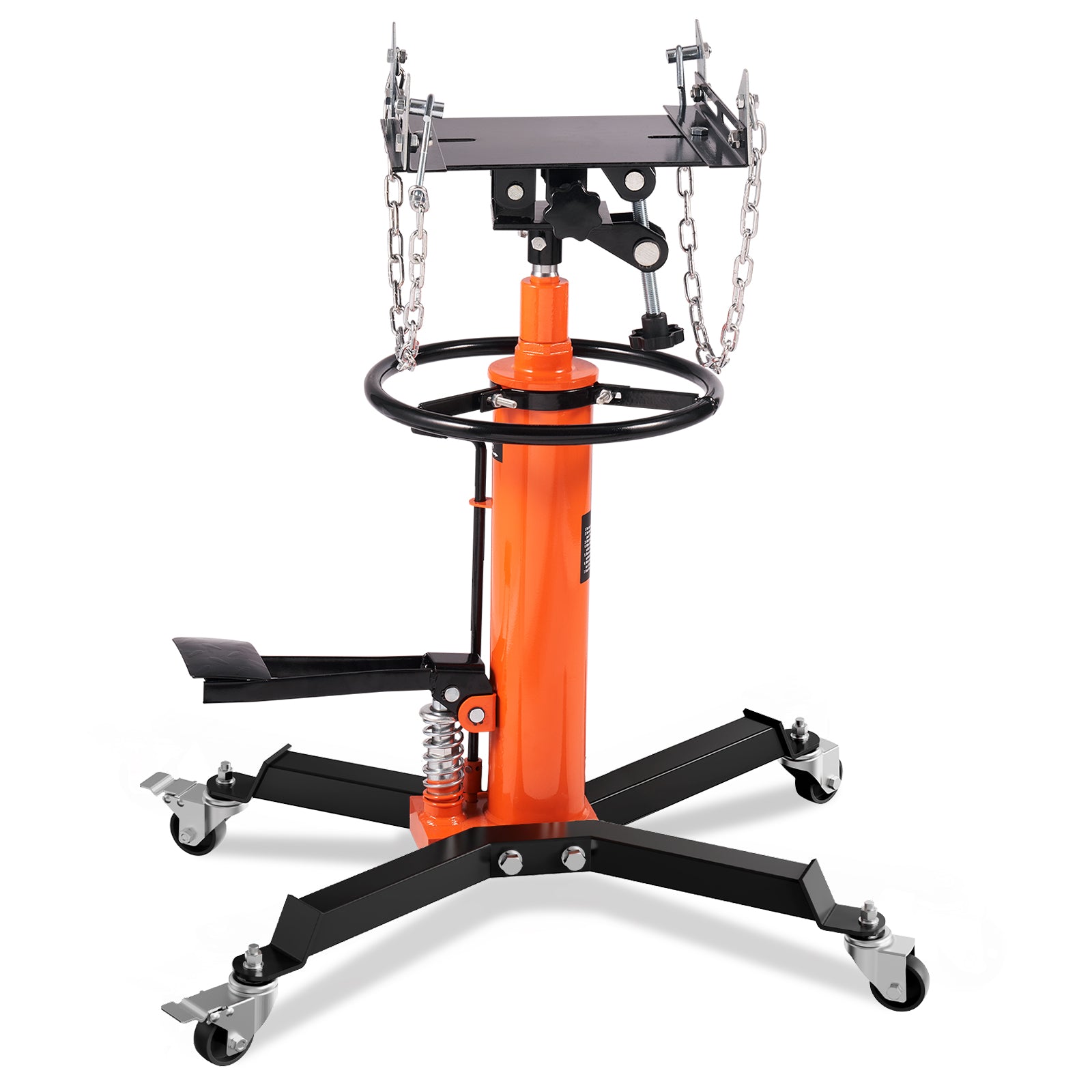 Hydraulic Transmission Jack 1322 lbs 360° Swivel Wheels For Car Lift