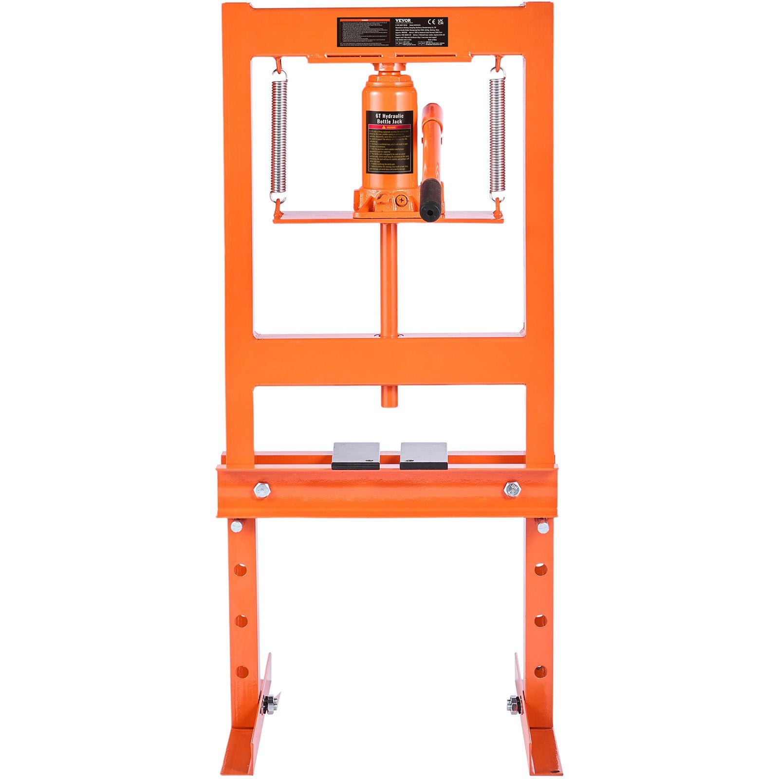 Hydraulic Shop Press, 6 Ton H-Frame Hydraulic Garage/Shop Floor Press, Adjustable Shop Press with Press Plates, Heavy Duty Hydraulic Press for Garage, Shop, Workshop