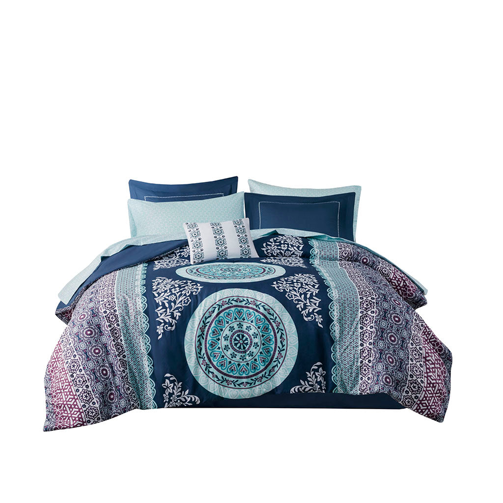 Queen Boho Comforter Set with Bed Sheets