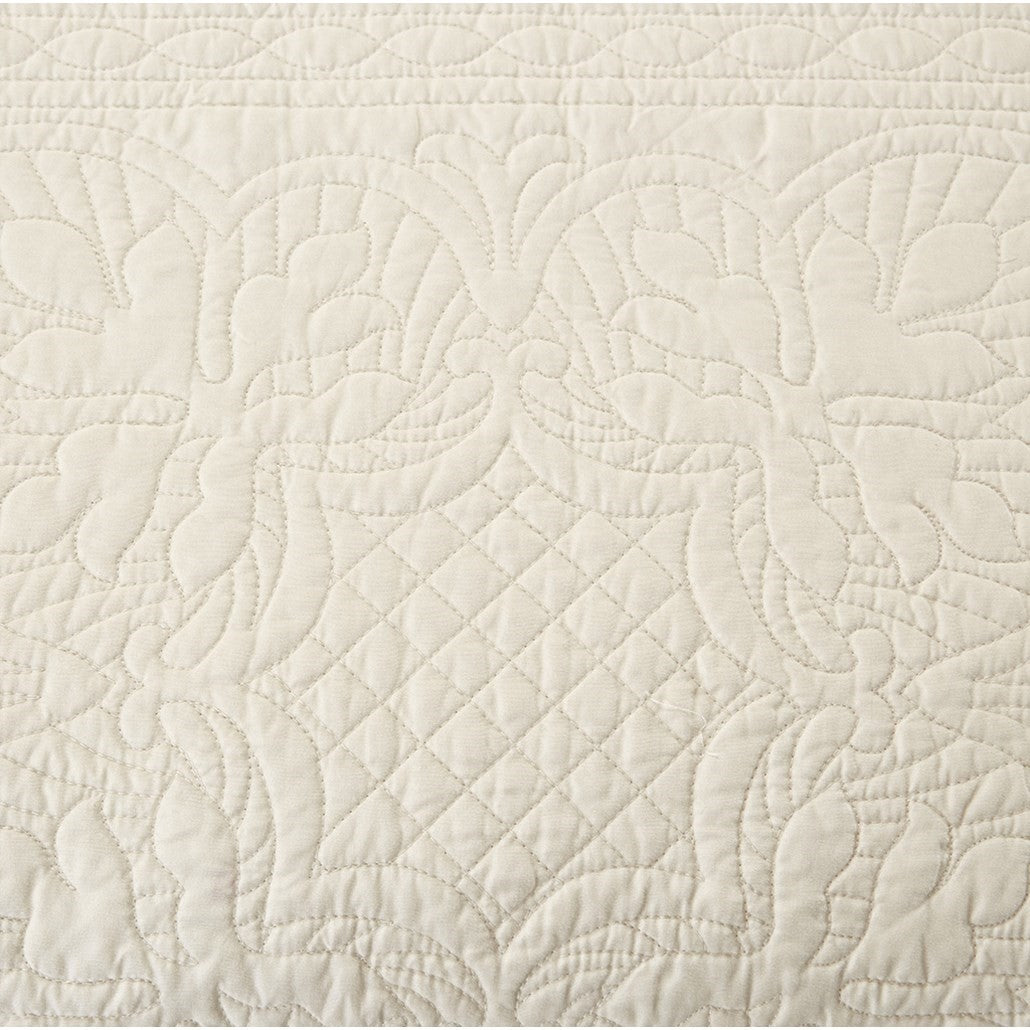 6 Piece Reversible Scalloped Edge Daybed Cover Set Cream Daybed