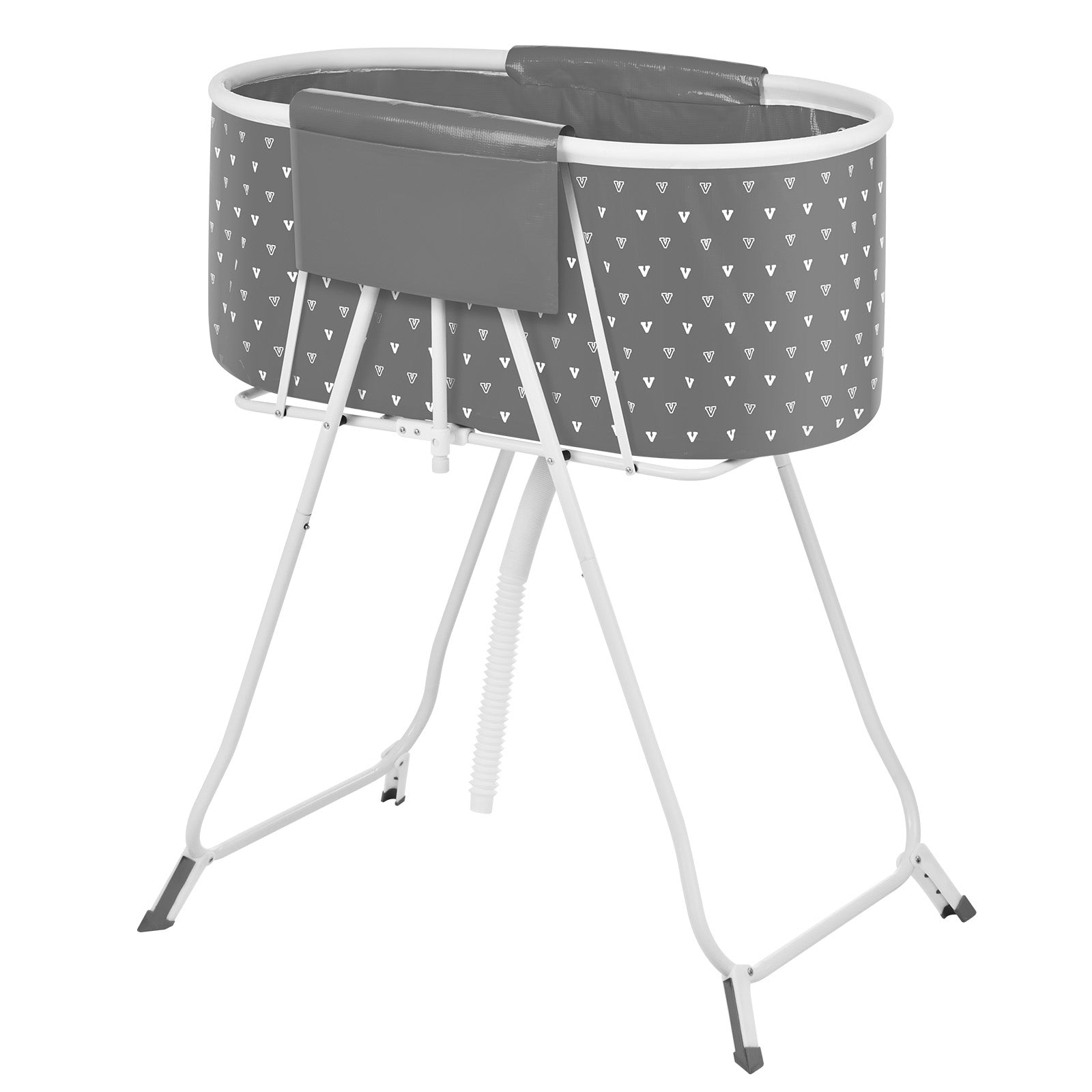 Foldable Dog Bathtub Elevated Grey Shower Station for Small & Medium Dogs & Cats