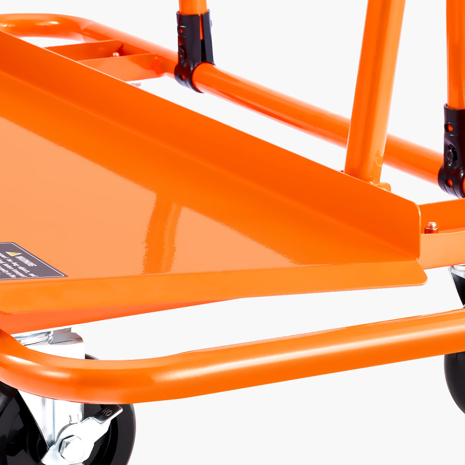 Drywall Cart Dolly, 1800 lbs Load Capacity, Steel Panel Dolly with 4 Swivel Casters, Durable & Long-lasting, Panel Truck Cart with Tie-Down Strap for Plywood, Plasterboard, Glass, Orange