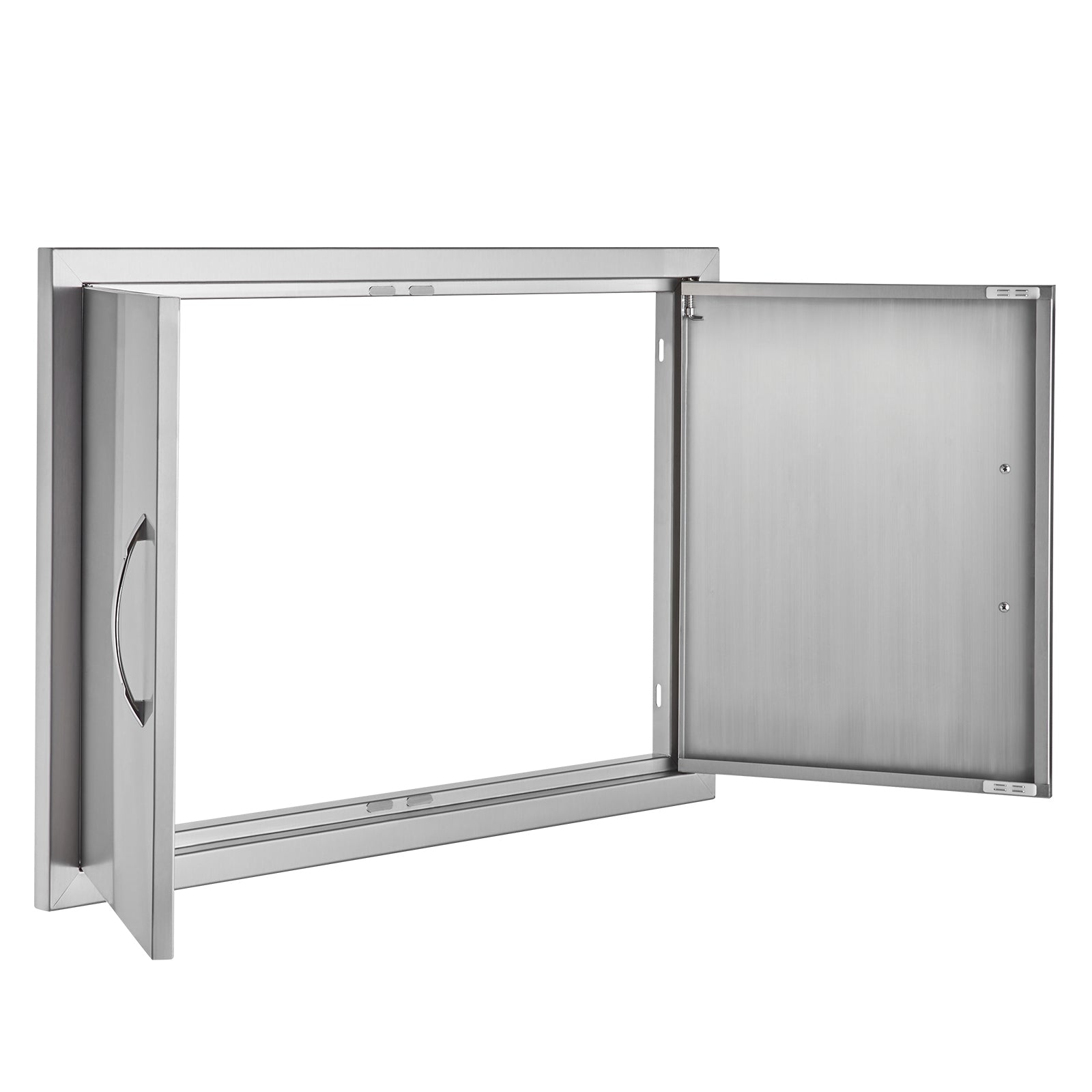 BBQ Access Door, 30W x 21H Inch Double Outdoor Kitchen Door, Stainless Steel Flush Mount Door, Wall Vertical Door with Handles, for BBQ Island, Grilling Station, Outside Cabinet
