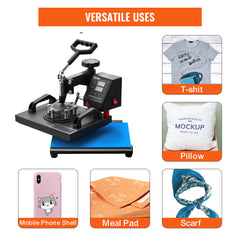 Heat Press, 12x10Inch T-Shirt Press Machine, T-shirt Press Heat Press 30x23cm Printing Machine Heat Transfer Sublimation Machine for T-shirts