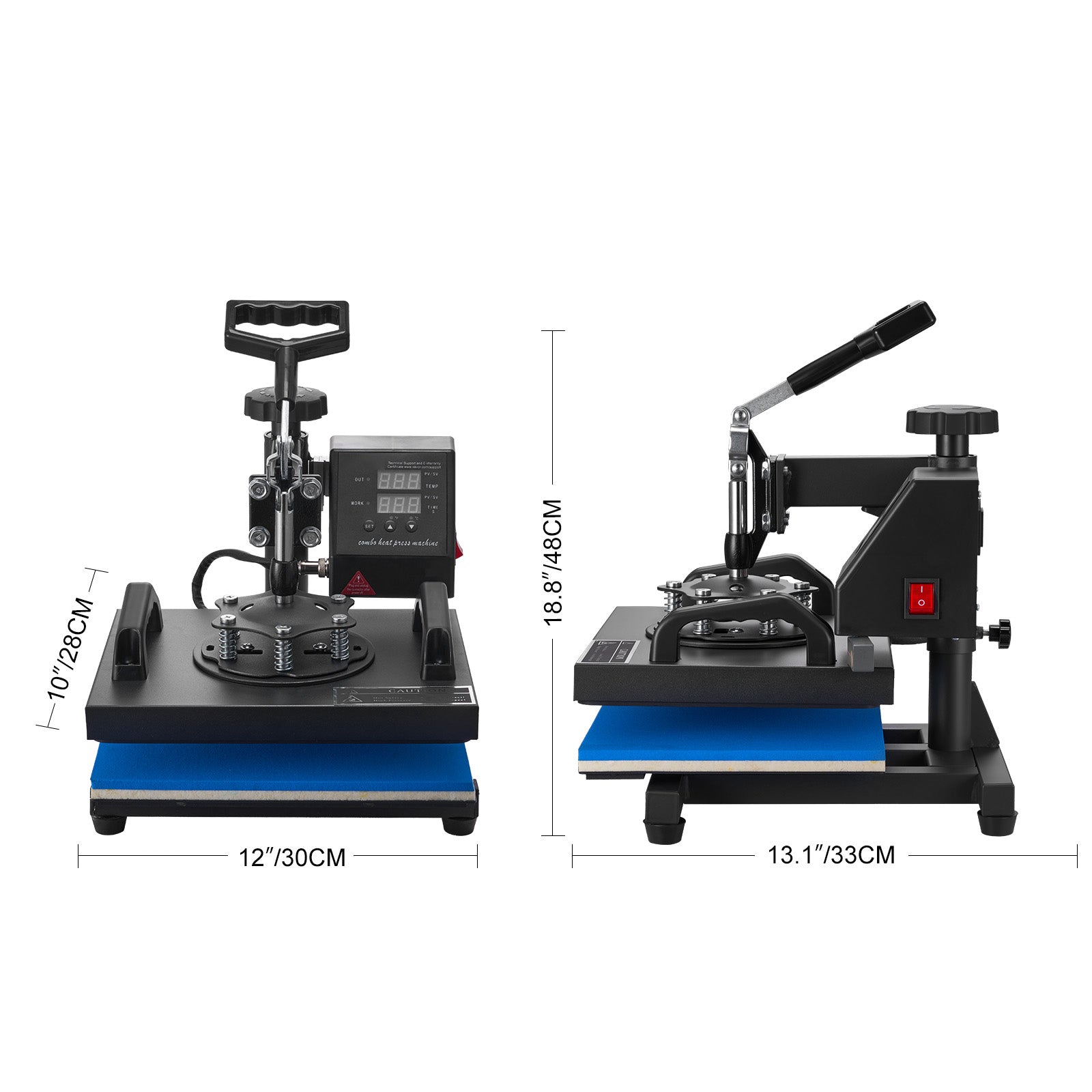 Heat Press, 12x10Inch T-Shirt Press Machine, T-shirt Press Heat Press 30x23cm Printing Machine Heat Transfer Sublimation Machine for T-shirts