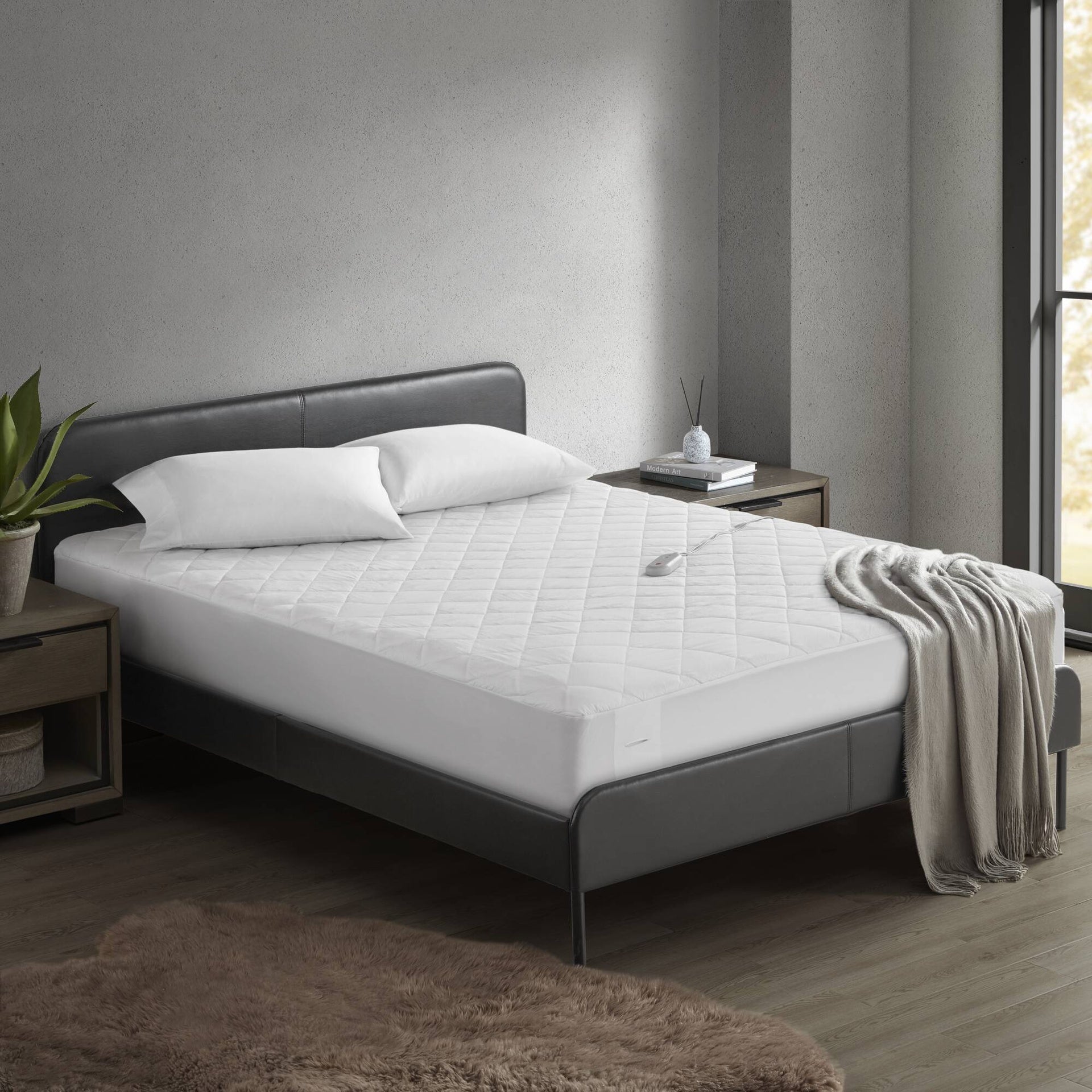 1 PCS Queen Heated Mattress Pad White