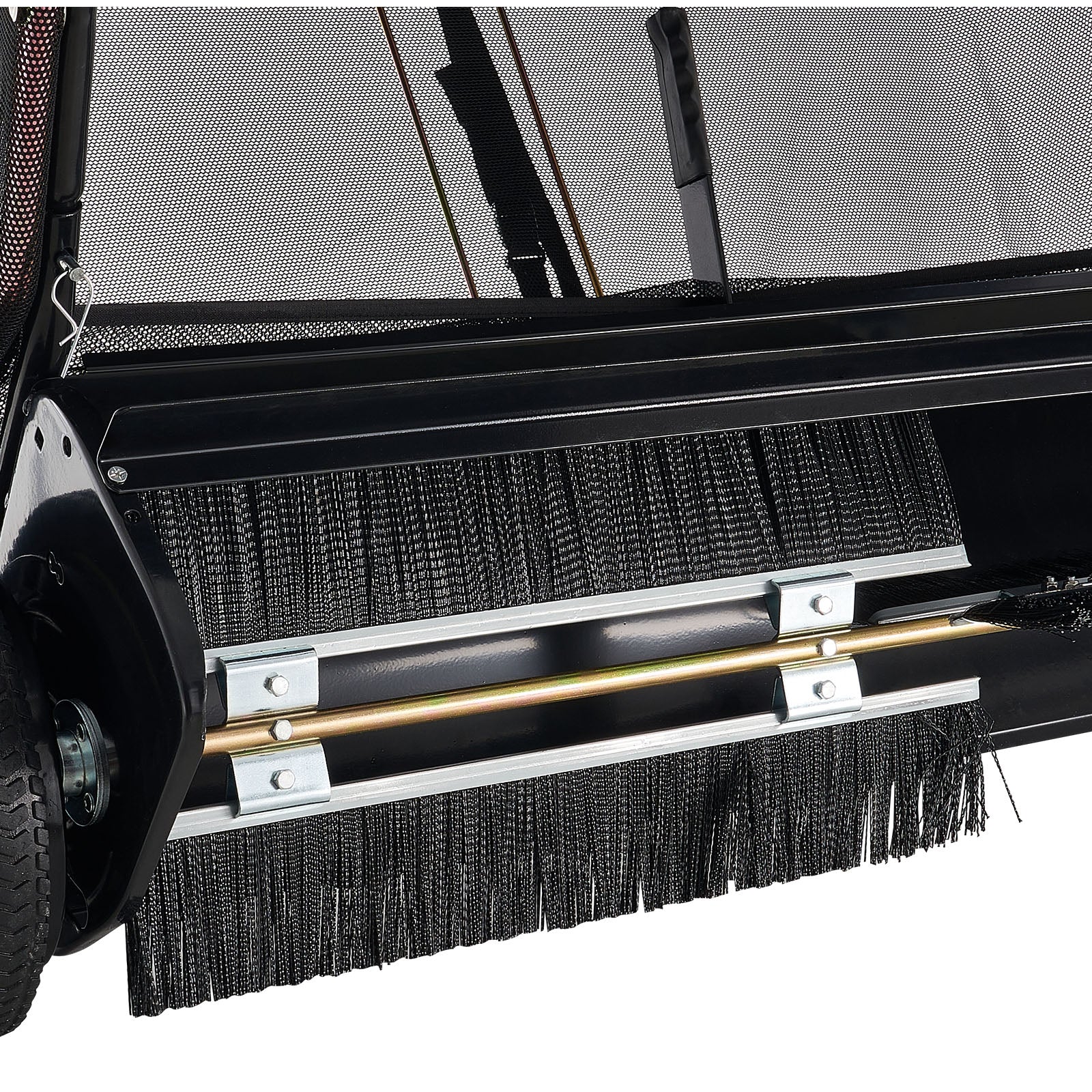 52 in Tow Behind Lawn Sweeper, 26 cu.ft. Large Yard Sweeper, Adjustable Sweeping Height, Heavy Duty Leaf & Grass Collector with Dumping Rope, Pull Behind Sweepers for Debris Grass Clippings