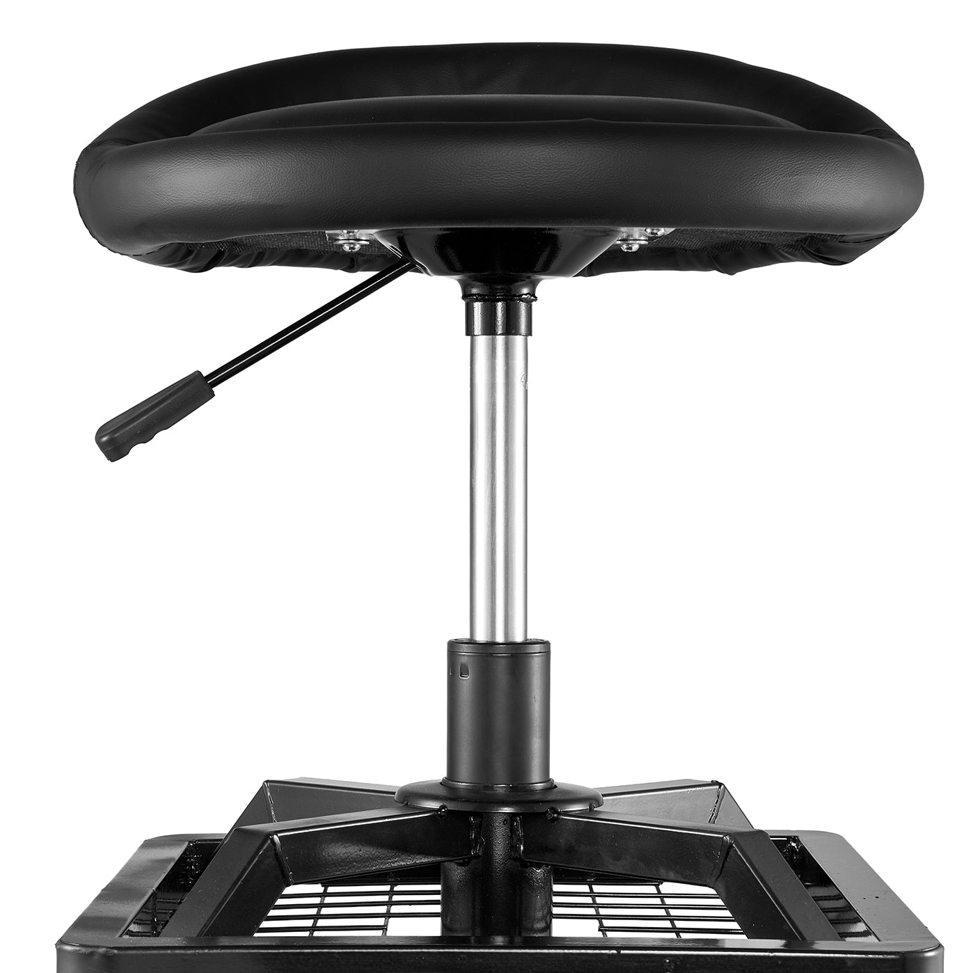 Rolling Shop Stool Adjustable Height Garage Seat 300 lbs Load with Caster