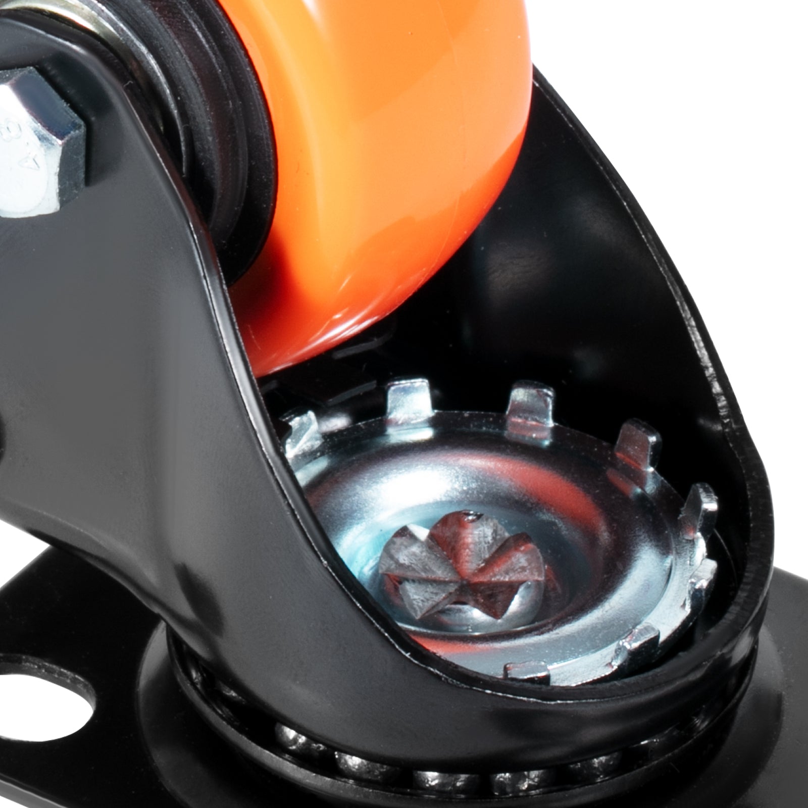 Caster Wheels, 2-inch Swivel Plate Casters, Set of 4, with Security Dual Locking No Noise PVC Wheels, Heavy Duty 150 lbs Load Capacity Per Caster, Non-Marking Wheels for Cart Furniture Workbench