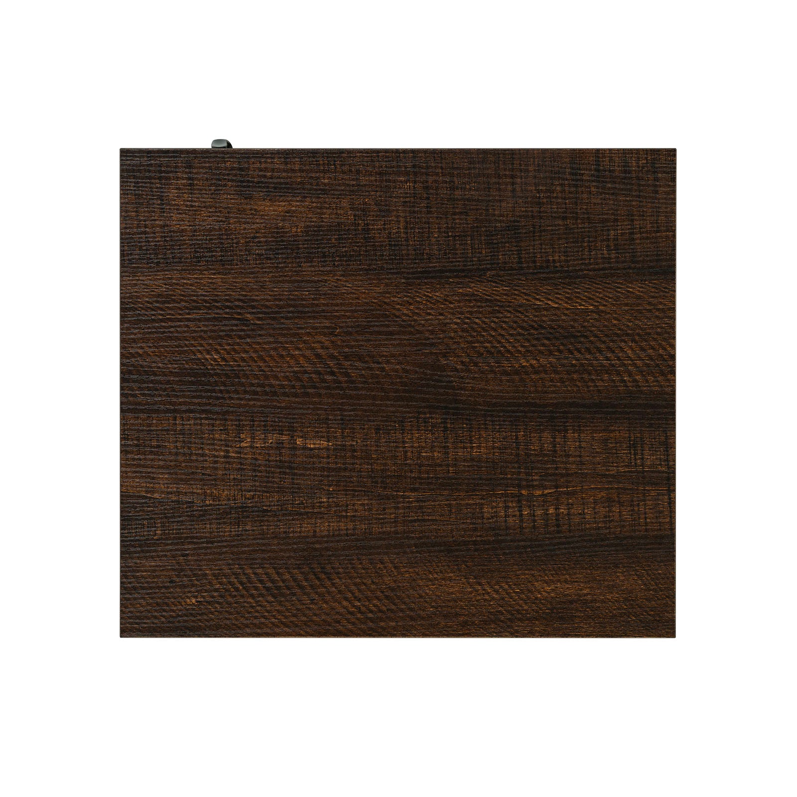 Rustic Farmhouse Style 1pc Side Table Metal Handle X-Cross On Drawer Two Tone Design Brown And Gray Finish