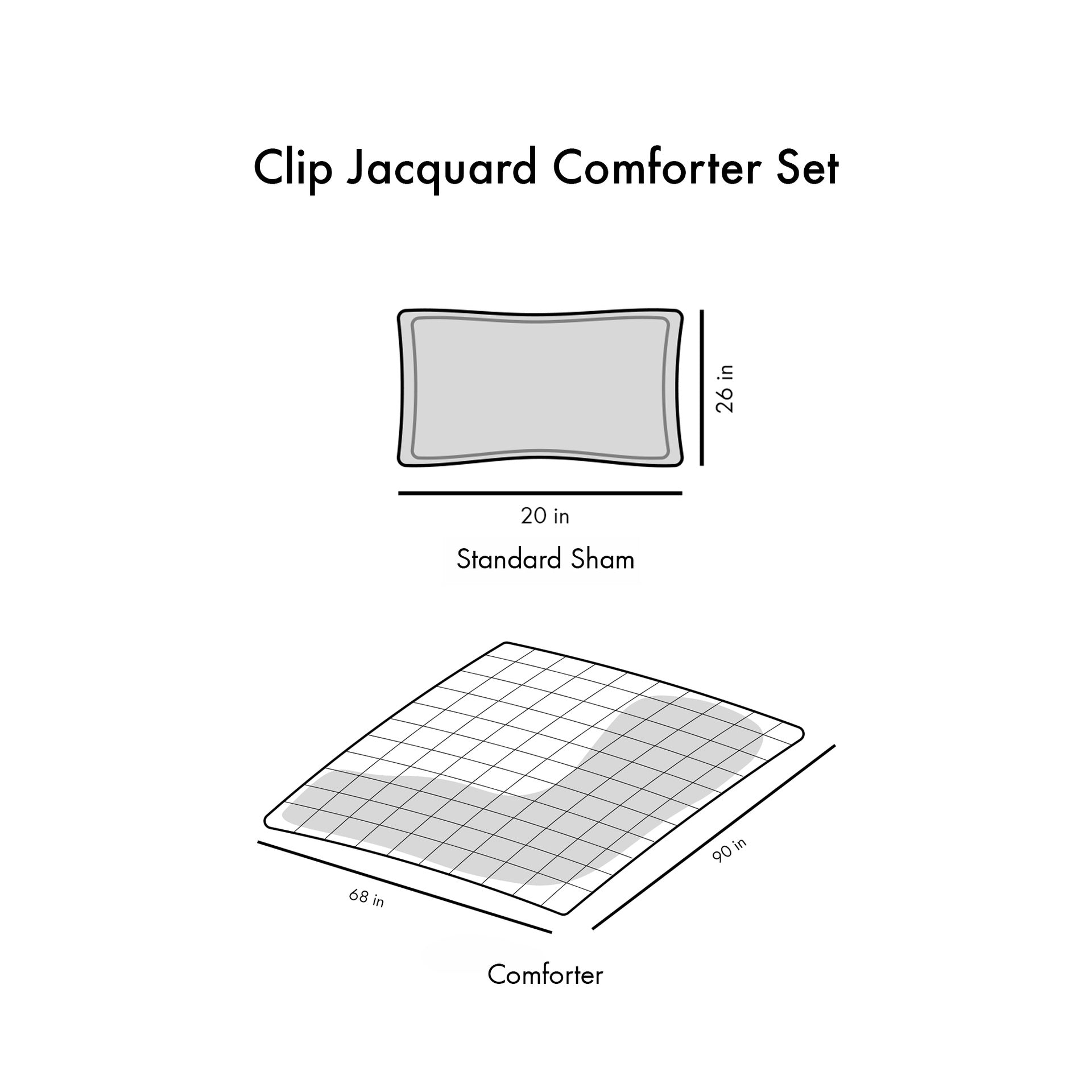 Twin/Twin XL Clip Jacquard Comforter Set